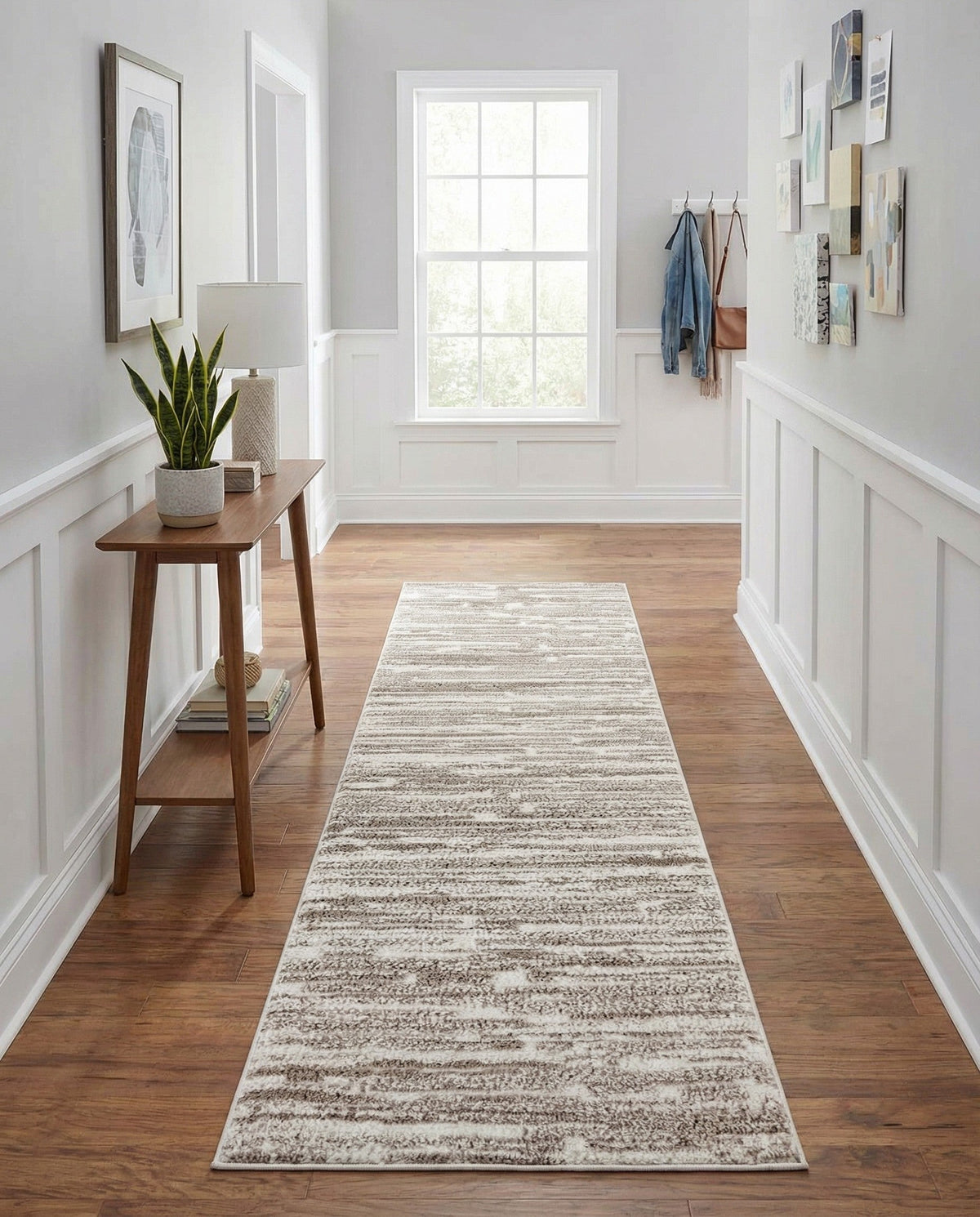 Sienna Collection Area Rug -  Rome Runner Ivory  lifestyle 158