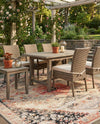 Patio Heritage Collection Area Rug -  Meadow Square Multi  lifestyle 70