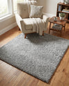 Cozy Comfort Shag Collection Area Rug - Haven (Cloud Gray) Square Cloud Gray  lifestyle 78