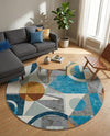 Urban Terrace Collection Area Rug -  Loggia Round Multi  lifestyle 64