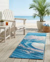 Urban Terrace Collection Area Rug - Veranda Runner Blue  lifestyle 58