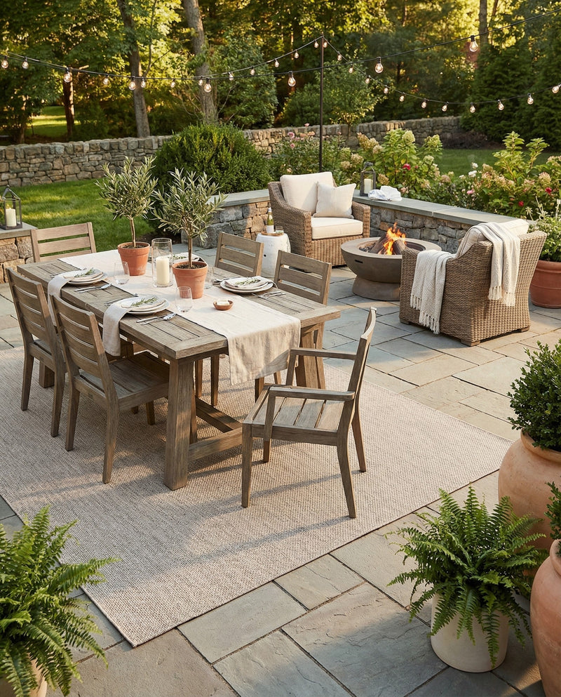 Seaside Serenity Collection Area Rug - Veranda (Beige) Rectangle Beige  lifestyle 32