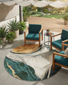 Urban Terrace Collection Area Rug -  Pavilion Round Multi  lifestyle 63