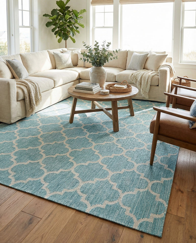 Savannah Pergola Collection Area Rug - Arbor (Aquamarine) Rectangle Aquamarine  lifestyle 18