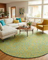 Urban Oasis Rugs Collection Area Rug -  Terrace (Yellow and Aqua) Round Yellow and Aqua  lifestyle 20