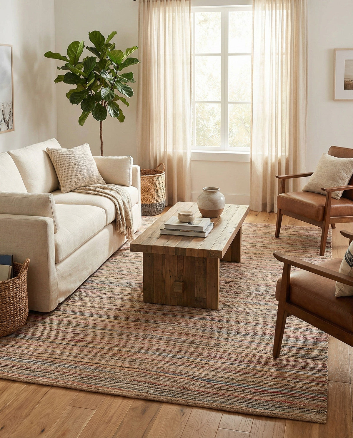 Savannah Jute Collection Area Rug - Serengeti Rectangle Multi  lifestyle 9