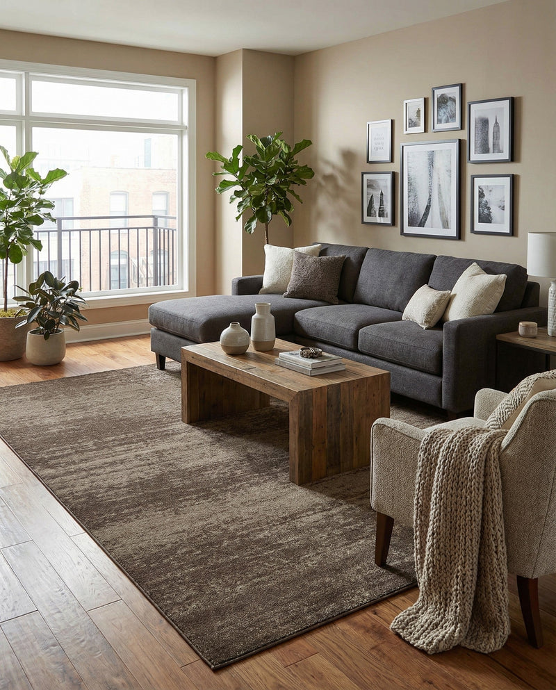 Studio Haven Collection Area Rug -  Gallery (Brown) Rectangle Brown  lifestyle 36