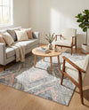 Aegean Elegance Collection Area Rug -  Rhodes Rectangle Gray Cream  lifestyle 12