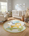 Wonder Tykes Collection Area Rug -  Prismatic Round Ivory  lifestyle 27