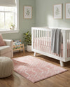 Marrakesh Lattice Collection Area Rug - Casablanca (Rose Pink) Rectangle Rose Pink  lifestyle 8
