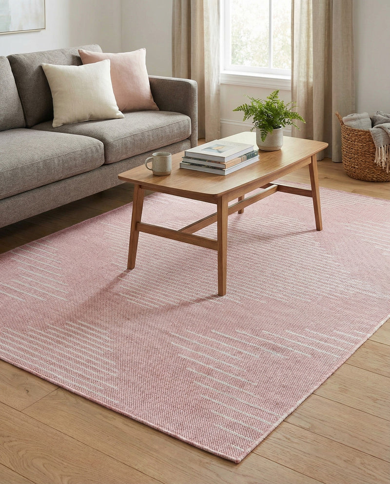 Urban Terrace Collection Area Rug -  Chelsea (Pink) Rectangle Pink  lifestyle 9