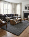 Cozy Comfort Shag Collection Area Rug - Haven (Pebble Gray) Rectangle Pebble Gray  lifestyle 6