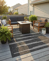 Urban Terrace Collection Area Rug -  Brooklyn Rectangle Black and White  lifestyle 48