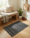 Garden Lattice Charm Collection Area Rug -  Pergola (Charcoal) Rectangle Charcoal  lifestyle 16