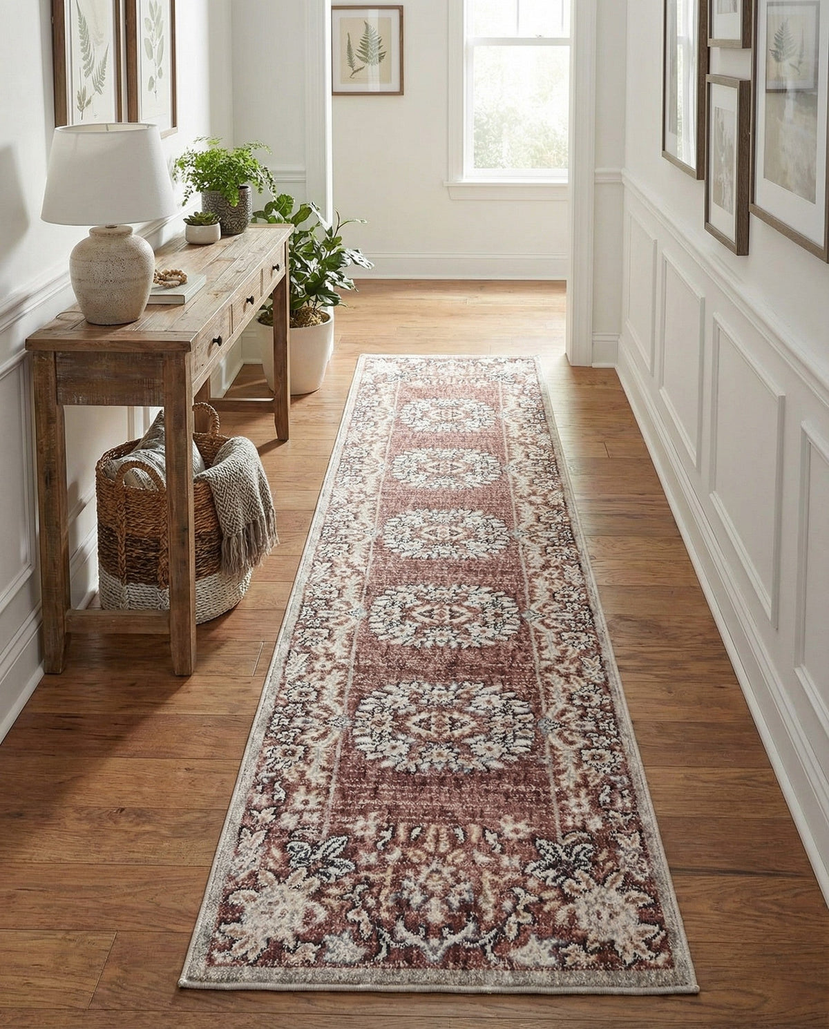 Heritage Harbor Collection Area Rug -  Seabreeze Runner Dusty Rose  lifestyle 134