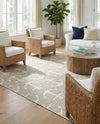Seaside Haven Rugs Collection Area Rug - Sapphire (Gray) Rectangle Gray  lifestyle 10