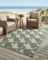 Seaside Haven Rugs Collection Area Rug -  Pelican Rectangle Stone Blue  lifestyle 6
