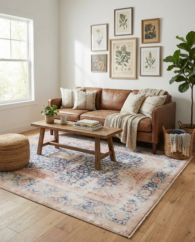Bazaar Chic Collection Area Rug -  Rabat Rectangle Navy Blue  lifestyle 17