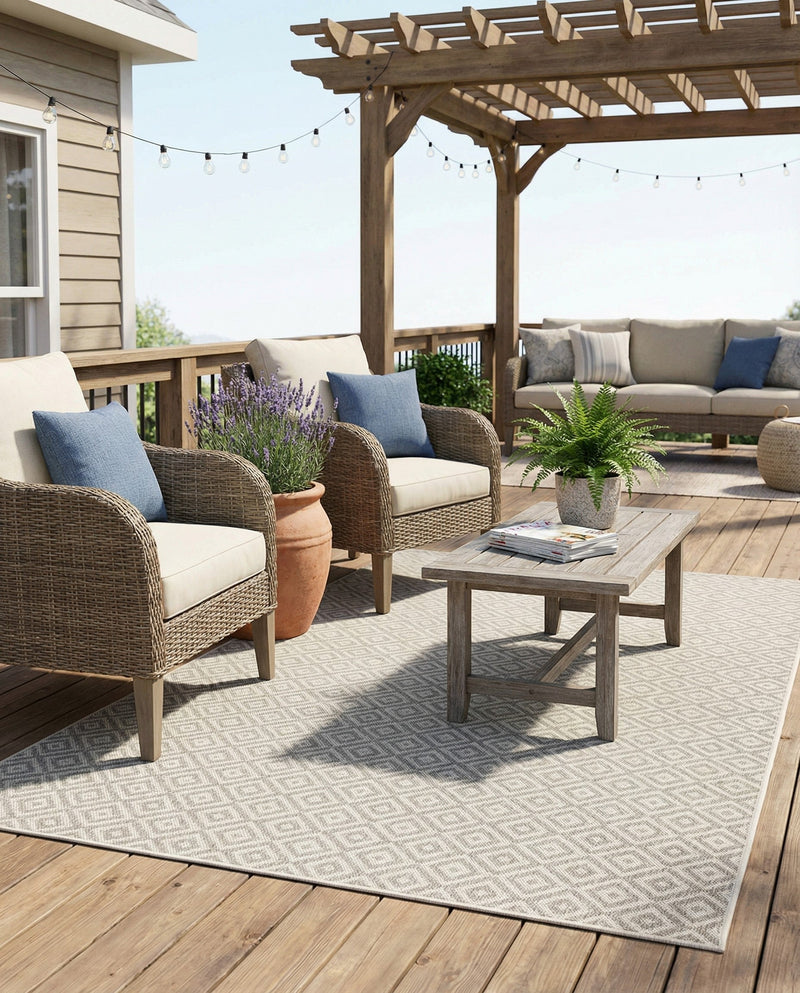 Urban Oasis Rugs Collection Area Rug -  Rooftop (Light Gray) Rectangle Light Gray  lifestyle 19