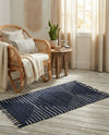 Thar Cotton Collection Area Rug - Jaisalmer (Navy Blue) Rectangle Navy Blue  lifestyle 15