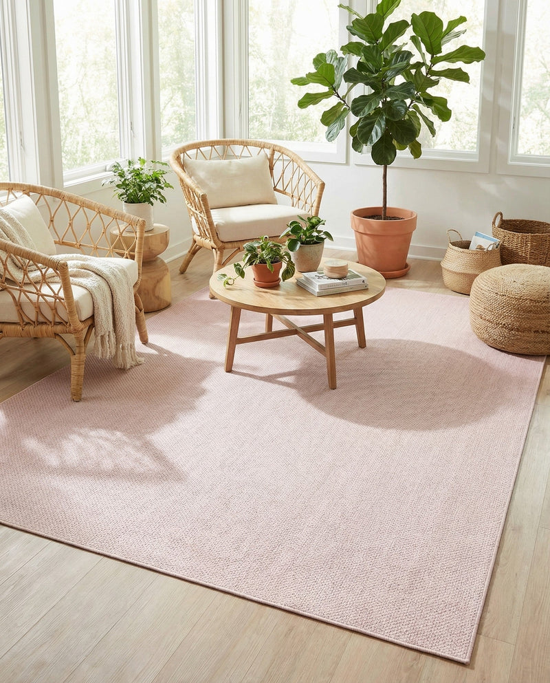 Seaside Serenity Collection Area Rug - Veranda (Whisper Pink) Rectangle Whisper Pink  lifestyle 4