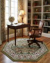Persian Elegance Collection Area Rug -  Kerman (Green) Octagon Green  lifestyle 83