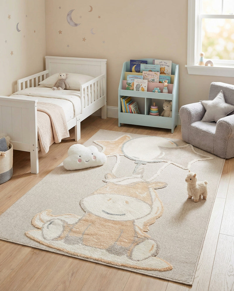 Wonder Tykes Collection Area Rug - Enchanted Rectangle Peach Blossom  lifestyle 19