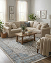 Mykonos Manor Collection Area Rug - Delos Rectangle Blue  lifestyle 15
