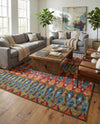 Urban Terrace Collection Area Rug -  Compass Rectangle Multi  lifestyle 28