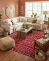 Marrakech Lattice Collection Area Rug - Medina (Red) Rectangle Red  lifestyle 6