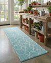 Trellis Mosaic Collection Area Rug - Arborville (Light Blue) Runner Light Blue  lifestyle 41