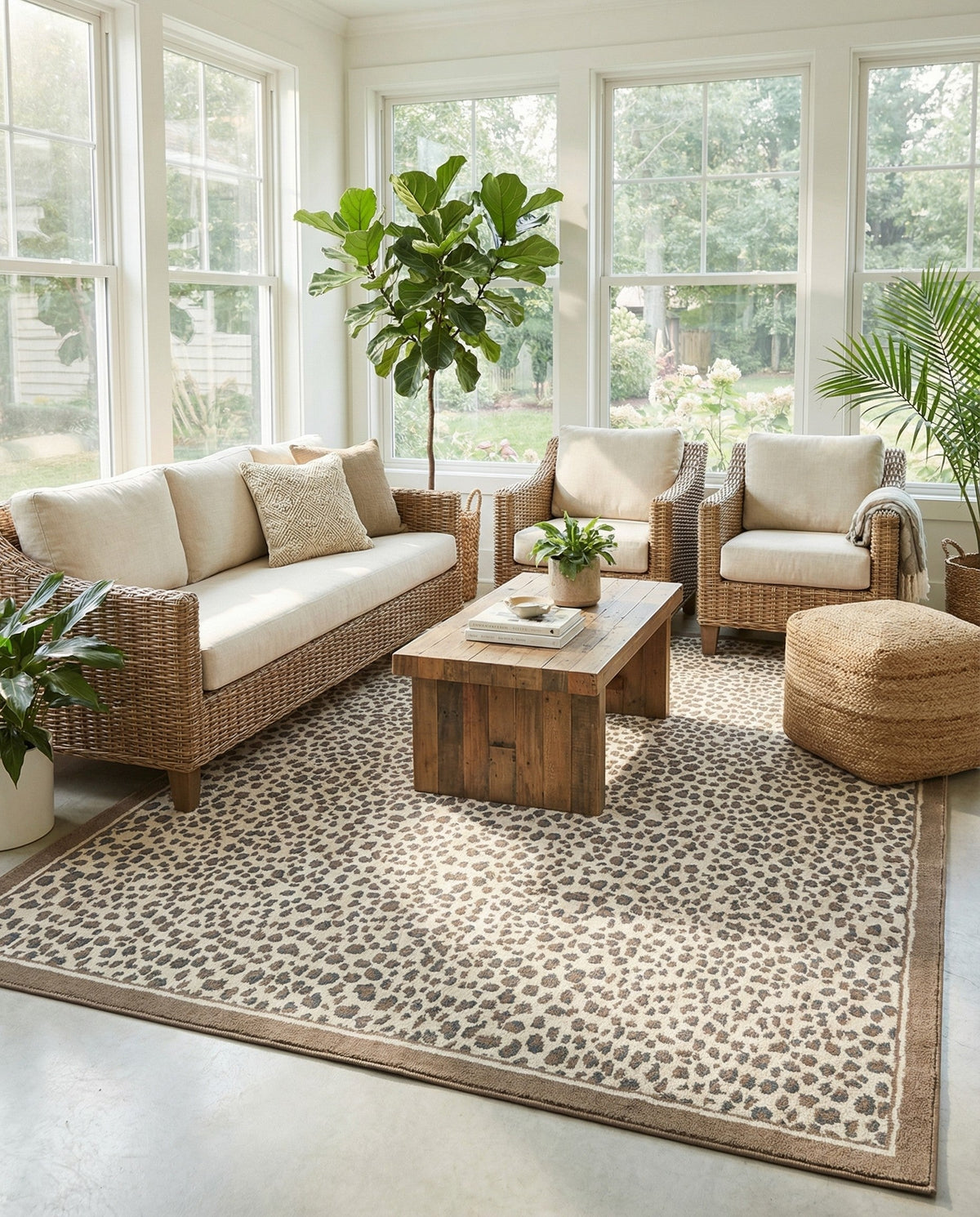 Savannah Sojourn Collection Area Rug - Serengeti Rectangle Brown  lifestyle 26