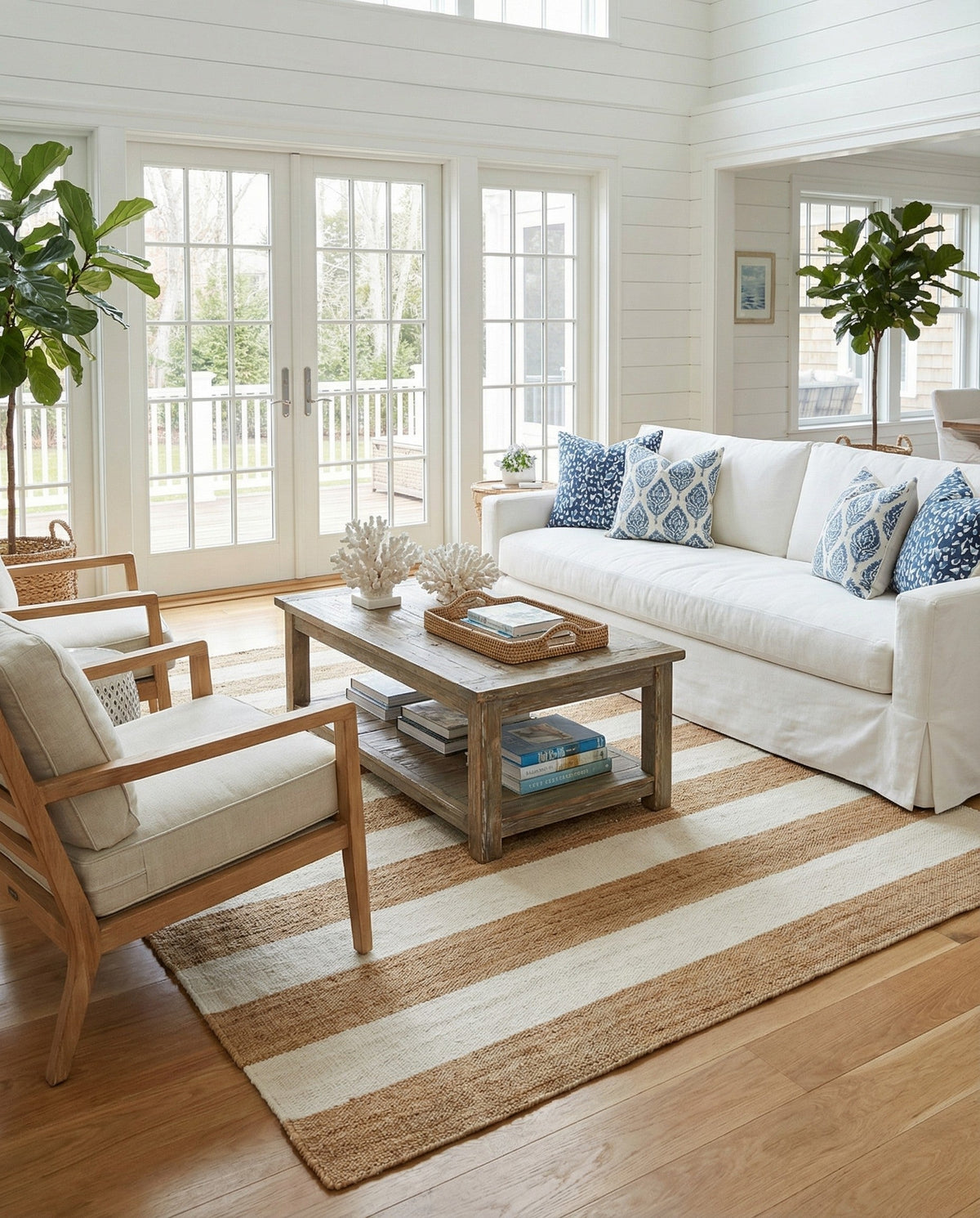 Martha's Vineyard Blueprints Collection Area Rug - Edgartown Square Tan Sand  lifestyle 157