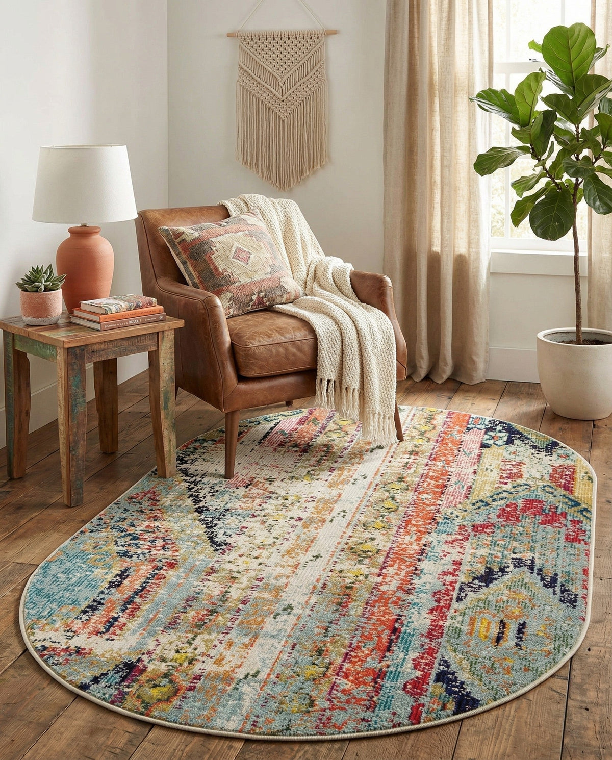 Sedona Vista Collection Area Rug -  Cholla Oval Multi  lifestyle 122