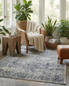 Coastal Manor Collection Area Rug -  Marina Rectangle Blue Gray  lifestyle 16