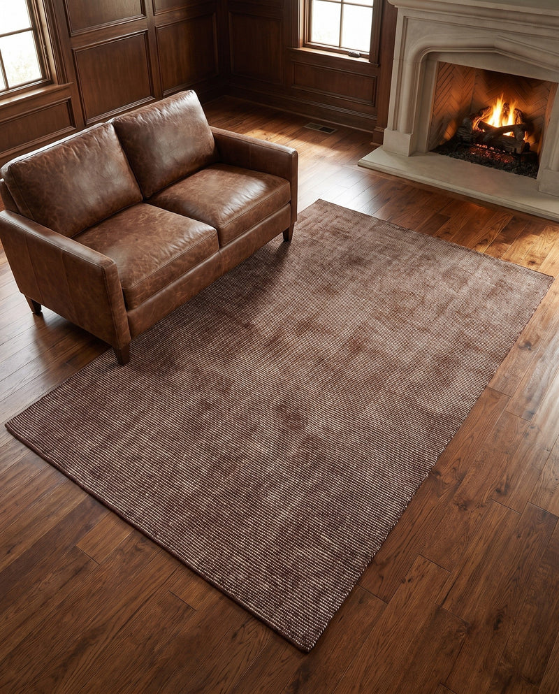 Berkshire Estate Collection Area Rug - Windsor (Mocha Brown) Rectangle Mocha Brown  lifestyle 19