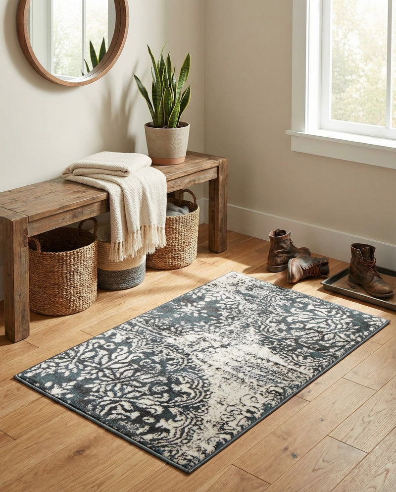 Riviera Elegance Collection Area Rug -  Monaco (Navy Blue) Rectangle Navy Blue  lifestyle 11