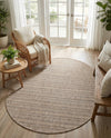 Seaside Stripes Collection Area Rug -  Boardwalk (Natural) Oval Natural  lifestyle 62