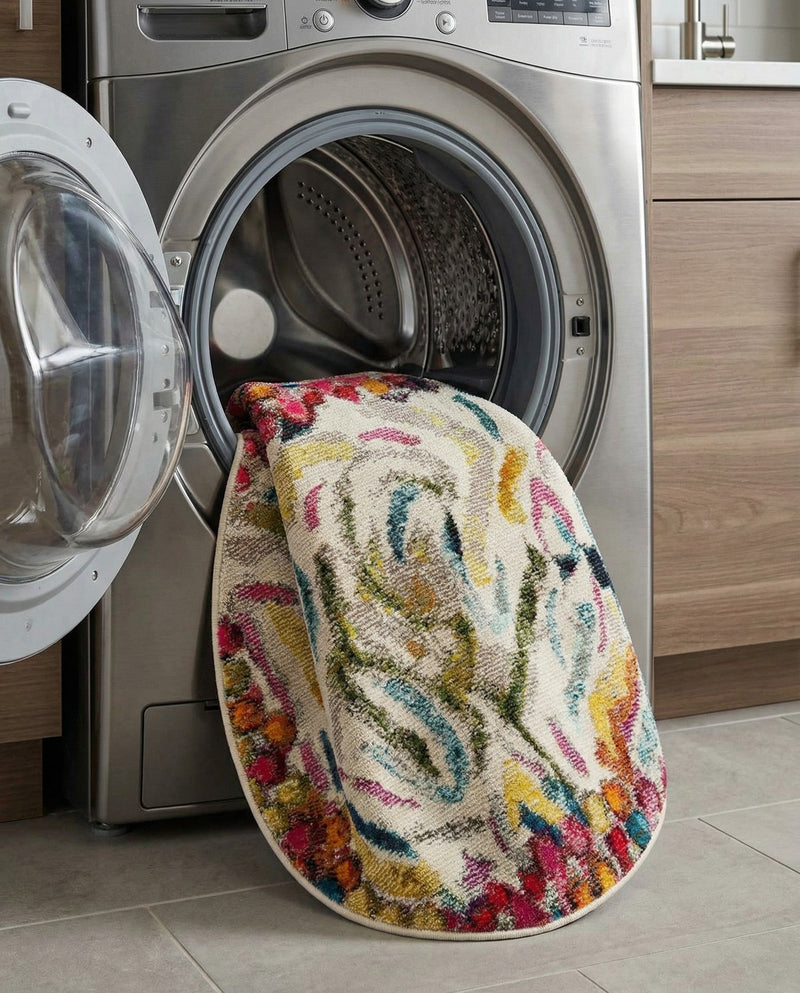 Colorburst Oasis Collection Area Rug -  Calypso Round Multi  lifestyle 25
