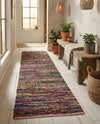 Thar Cotton Collection Area Rug - Alleppey Runner Multi Black  lifestyle 53
