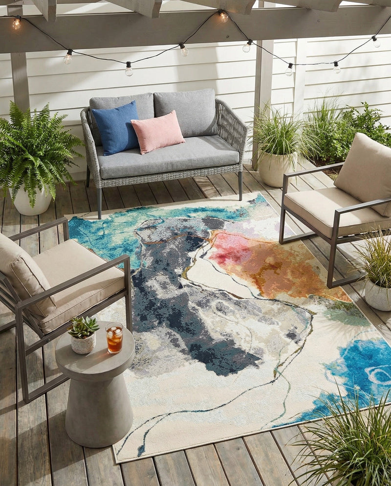Urban Terrace Collection Area Rug -  Arbor Rectangle Multi  lifestyle 9