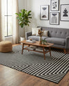 Urban Terrace Collection Area Rug -  Astoria (Black and White) Rectangle Black and White  lifestyle 18