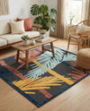 Caribbean Terrace Collection Area Rug - Antigua Square Charcoal  lifestyle 52