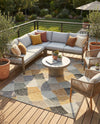 Urban Terrace Collection Area Rug - Metropolis Rectangle Gray  lifestyle 11
