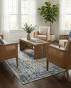 Patio Heritage Collection Area Rug -  Lafayette (Blue) Rectangle Blue  lifestyle 12