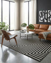 Urban Terrace Collection Area Rug -  Astoria (Black and White) Rectangle Black and White  lifestyle 21