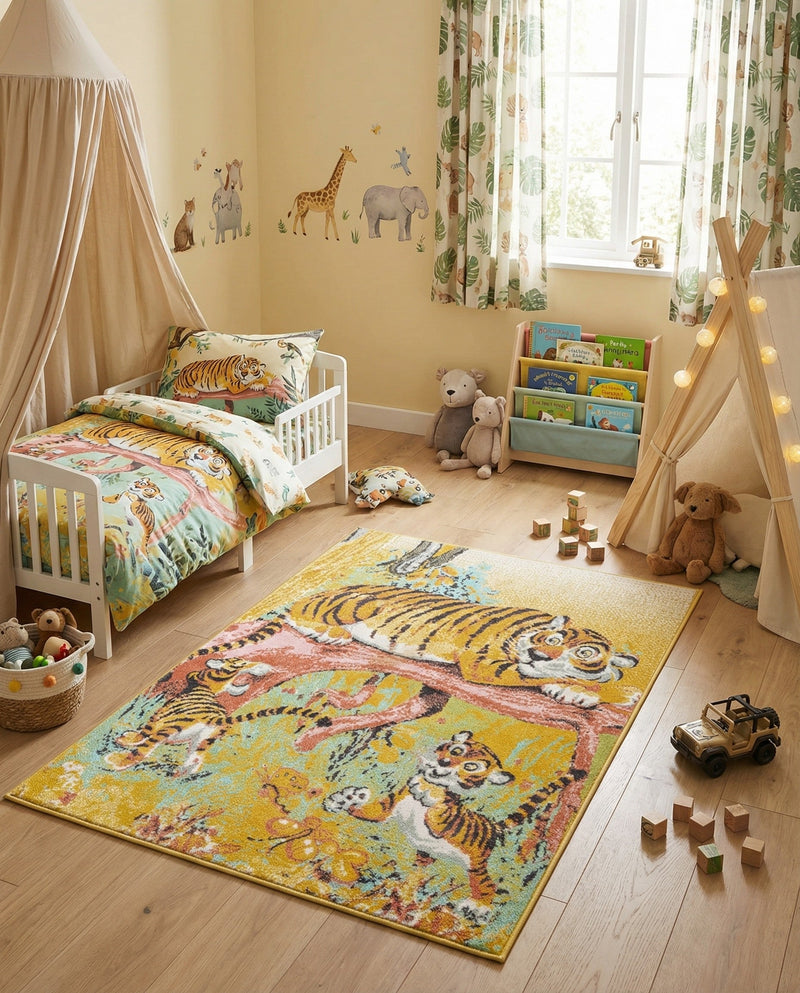 Wonder Tykes Collection Area Rug -  Groove Rectangle Multi  lifestyle 6
