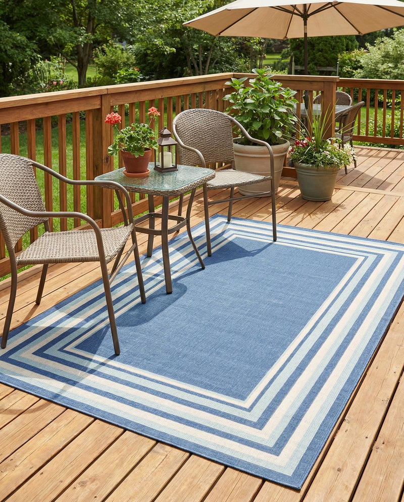 Lagoon Oasis Collection Area Rug -  Harbor Rectangle Blue  lifestyle 13