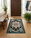 Outdoor Marrakesh Collection Area Rug -  Essaouira Rectangle Navy Blue  lifestyle 16