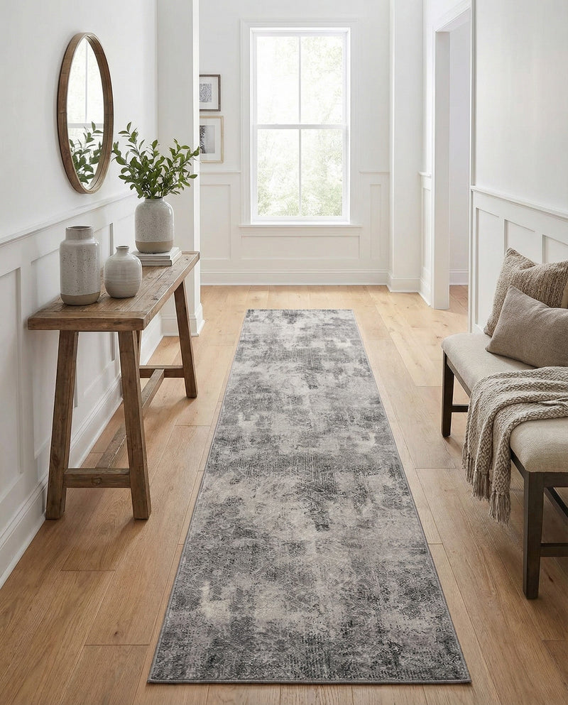 Riviera Elegance Collection Area Rug -  Grasse Runner Dark Gray  lifestyle 76